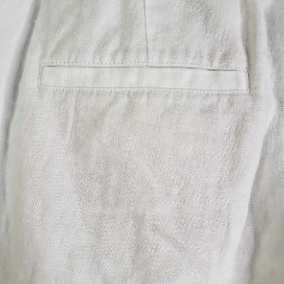 Talbots Pants Linen Women’s Plus Size 20 W Crop White Nantucket Lagenlook - Picture 4 of 10
